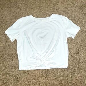 Fitted White Crop Top